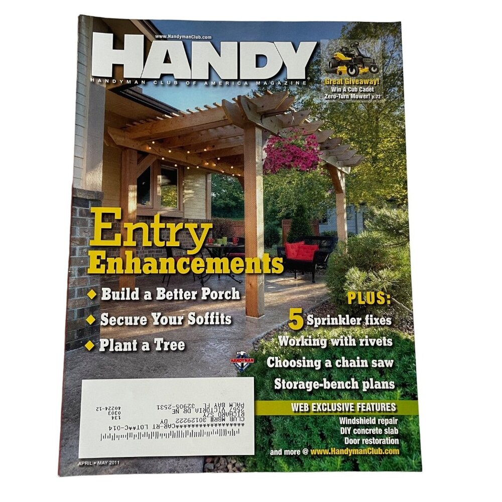 Handyman Club of America Magazine Vol 19 Issue 105 No 2 Apr May 2011 Entry Enhan